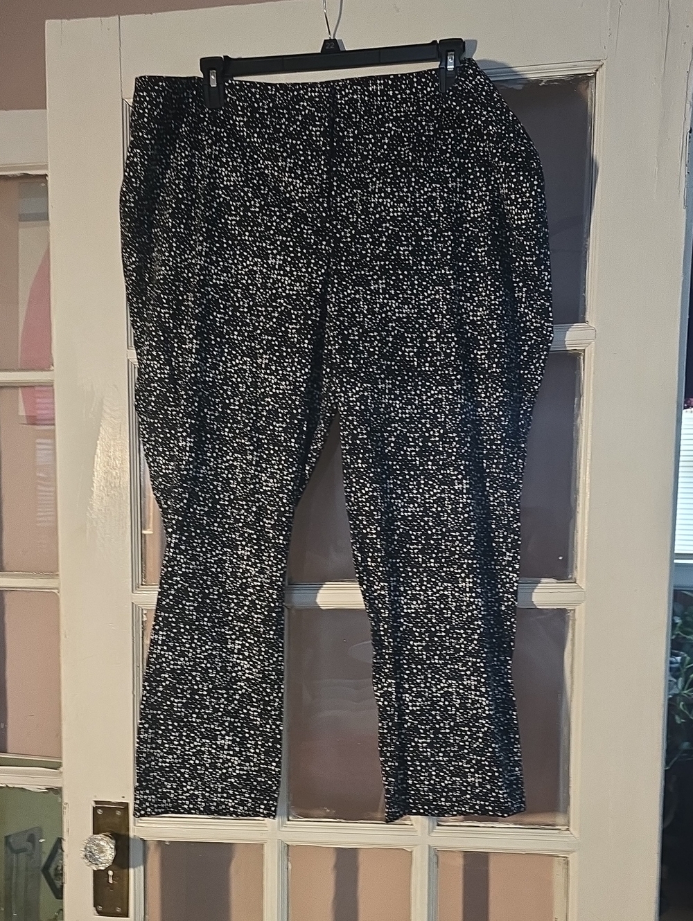 Lane Bryant Black and White Speckled Cropped Pants
